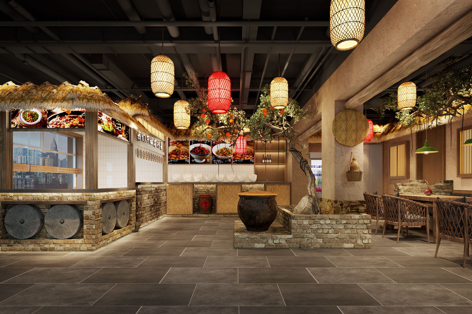 河北保定老土灶家常菜餐饮设计案例(图1)