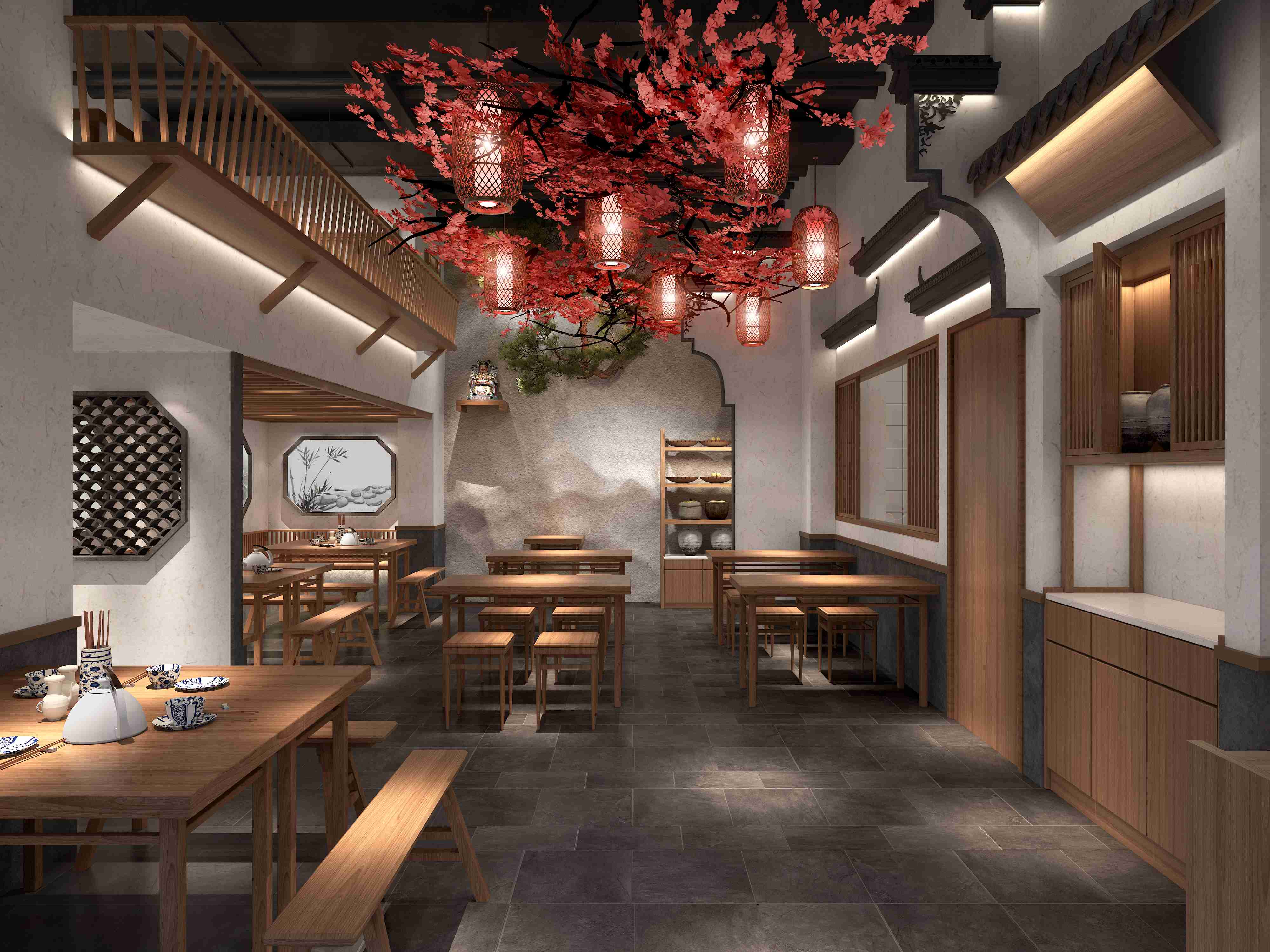 重庆北碚下饭菜餐饮店装修设计案例(图1)